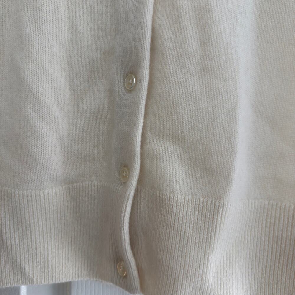 White + Warren Short Sleeve Cashmere Cardigan size medium - Picture 3 of 6